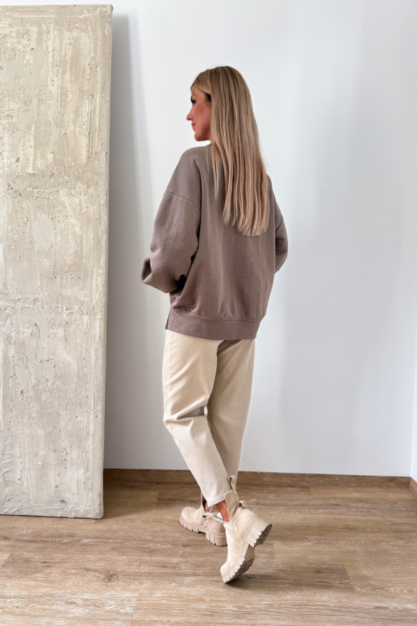 Bluza Oversizowa Ciao - Beżowa 7