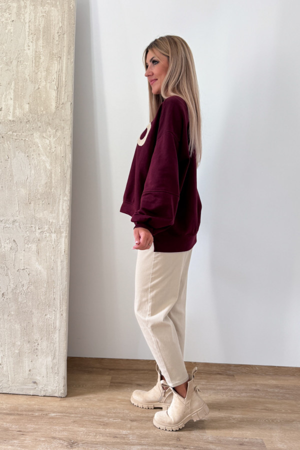 Bluza Oversizowa Ciao - Bordowa 3