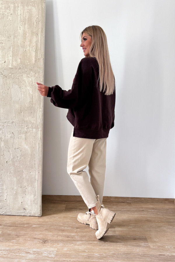 Bluza Oversizowa Ciao - Czeokladowa 3