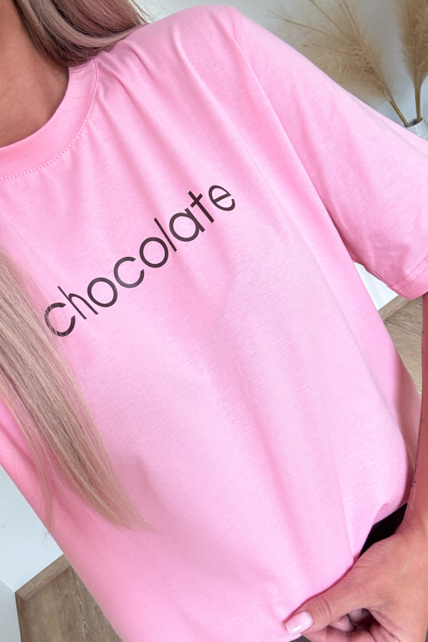 T-shirt Chocolate - Różowy 1