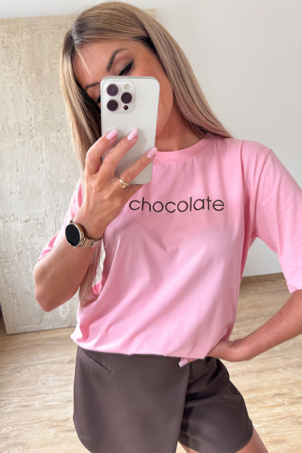 T-shirt Chocolate - Różowy 2