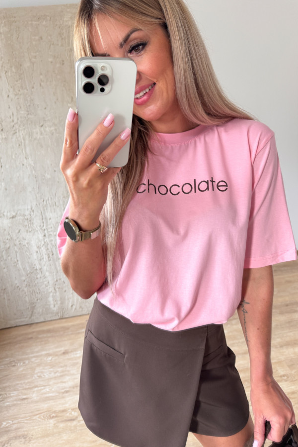 T-shirt Chocolate - Różowy