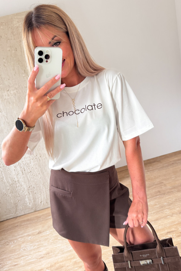 T-shirt Chocolate - Biały