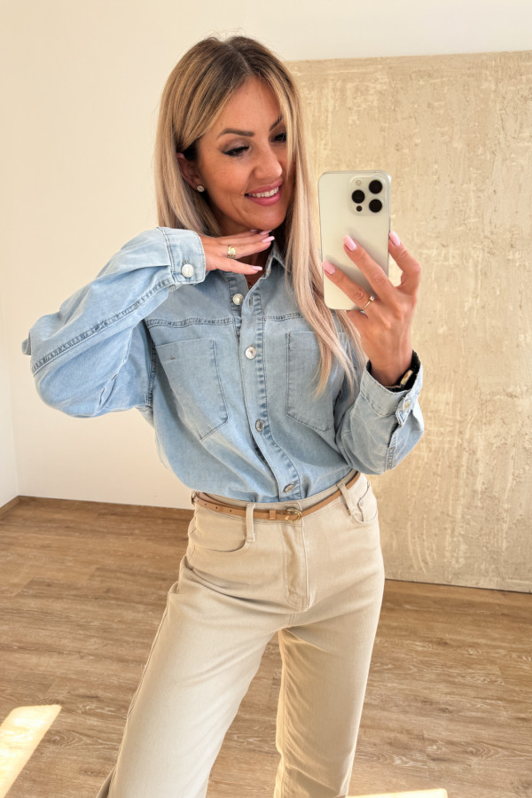 Koszula Jeansowa Denim Love - Błękitna 1