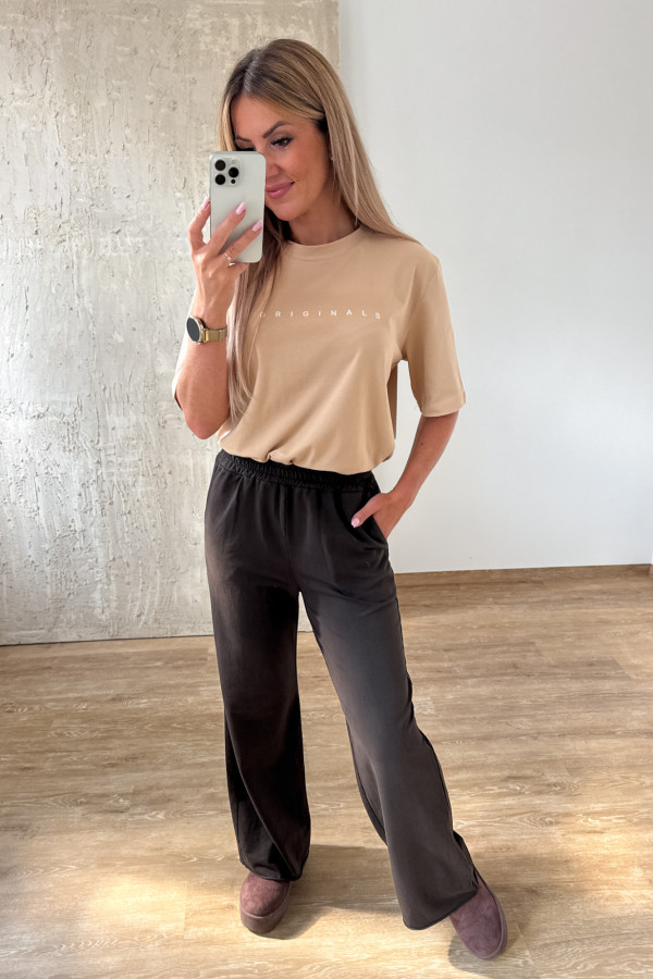 Spodnie Dresowe Michelle - Czekoladowe 2