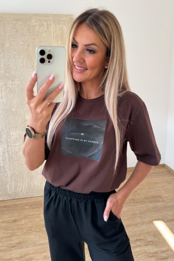 T-Shirt Shopping Cardio - Czekolada 1