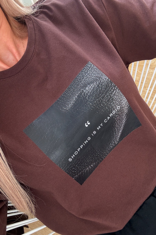 T-Shirt Shopping Cardio - Czekolada