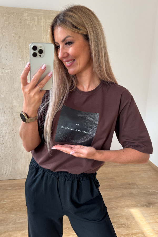 T-Shirt Shopping Cardio - Czekolada 5