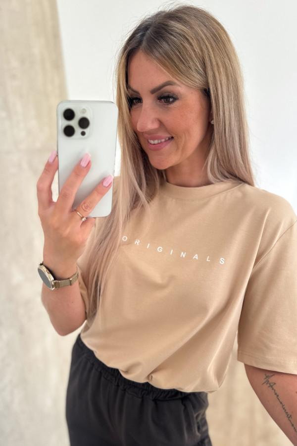 T-shirt Originals - Beżowa 2