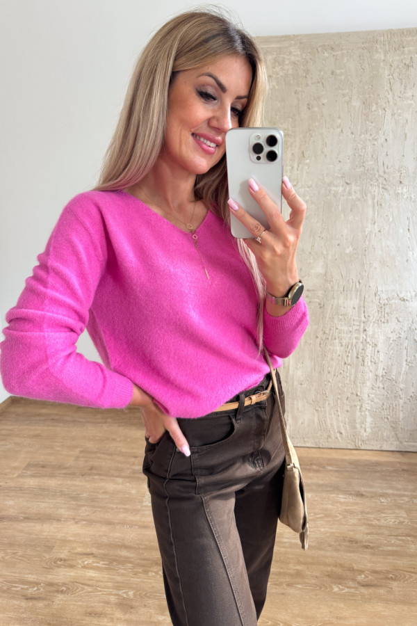 Sweter Baby Alpaka Moli - Fuksja 1