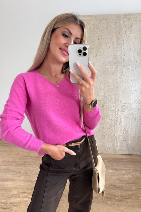 Sweter Baby Alpaka Moli - Fuksja