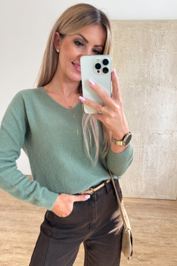 Sweter Baby Alpaka Moli - Zielony 3