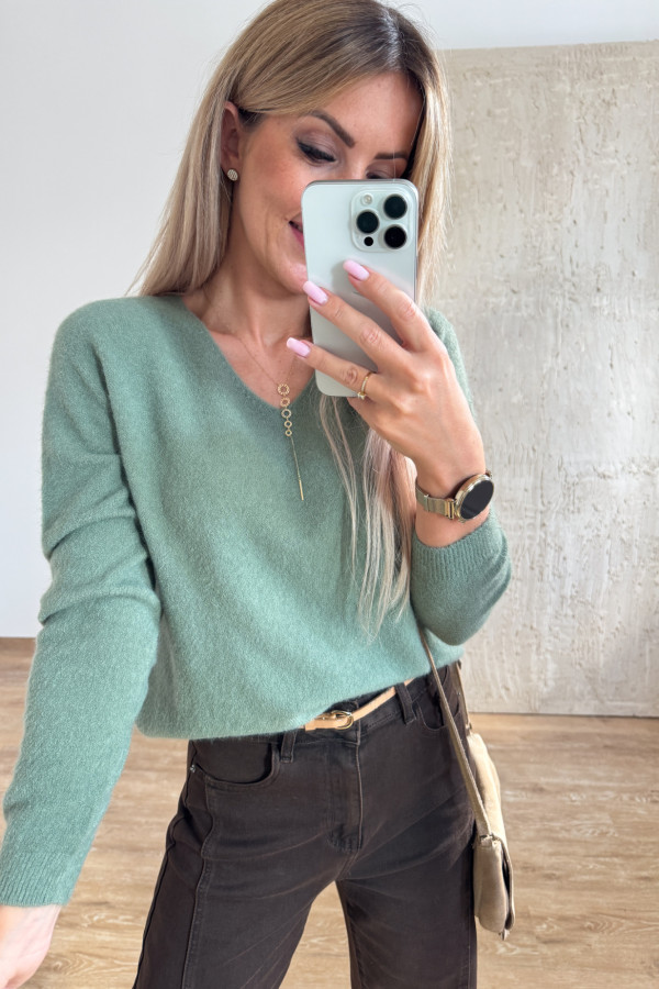 Sweter Baby Alpaka Moli - Zielony 1