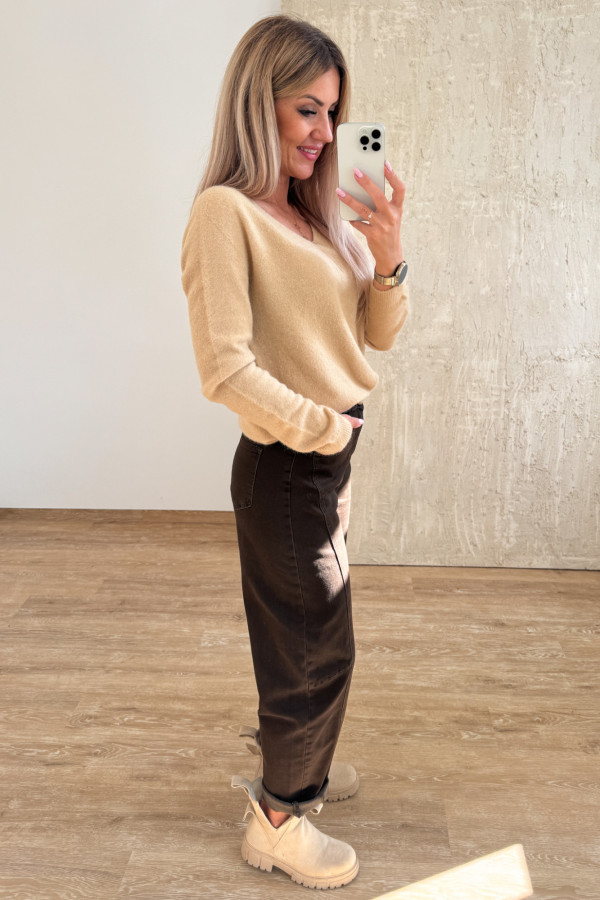 Sweter Baby Alpaka Moli - Camelowy 2
