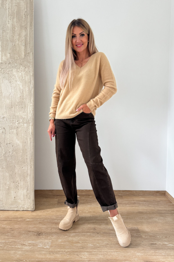 Sweter Baby Alpaka Moli - Camelowy 6