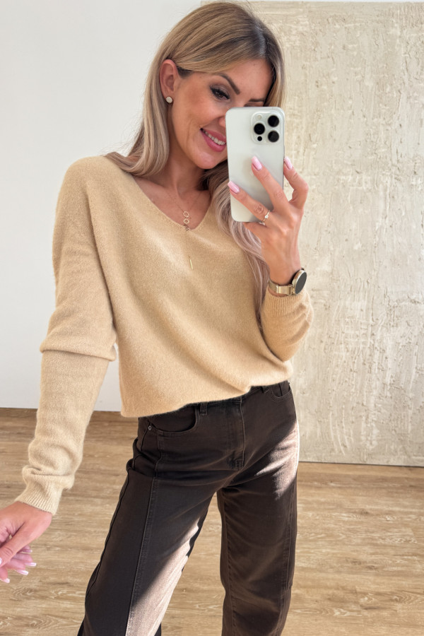 Sweter Baby Alpaka Moli - Camelowy 10