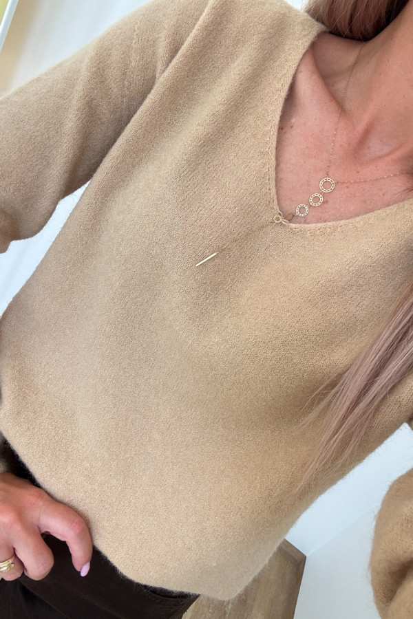 Sweter Baby Alpaka Moli - Camelowy 11