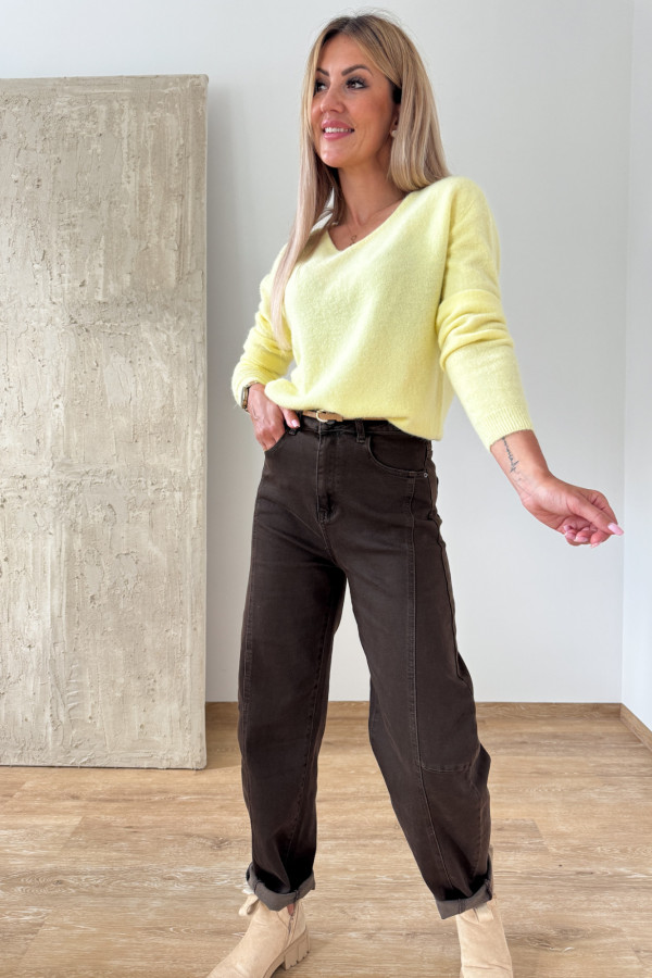 Sweter Baby Alpaka Moli - Żółty 1