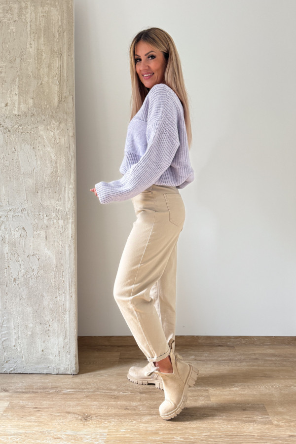 Sweter z Kieszonką Candy - Liliowy 2