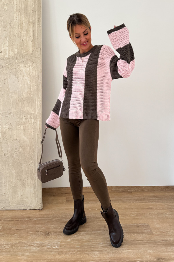 Spodnie Jeansy 552 Anabell Brązowe 11