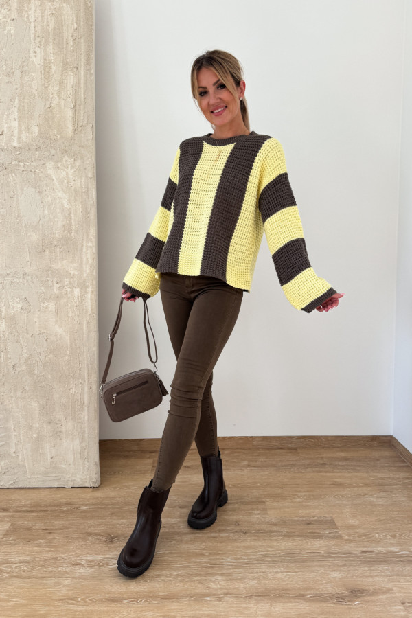 Spodnie Jeansy 552 Anabell Brązowe 12