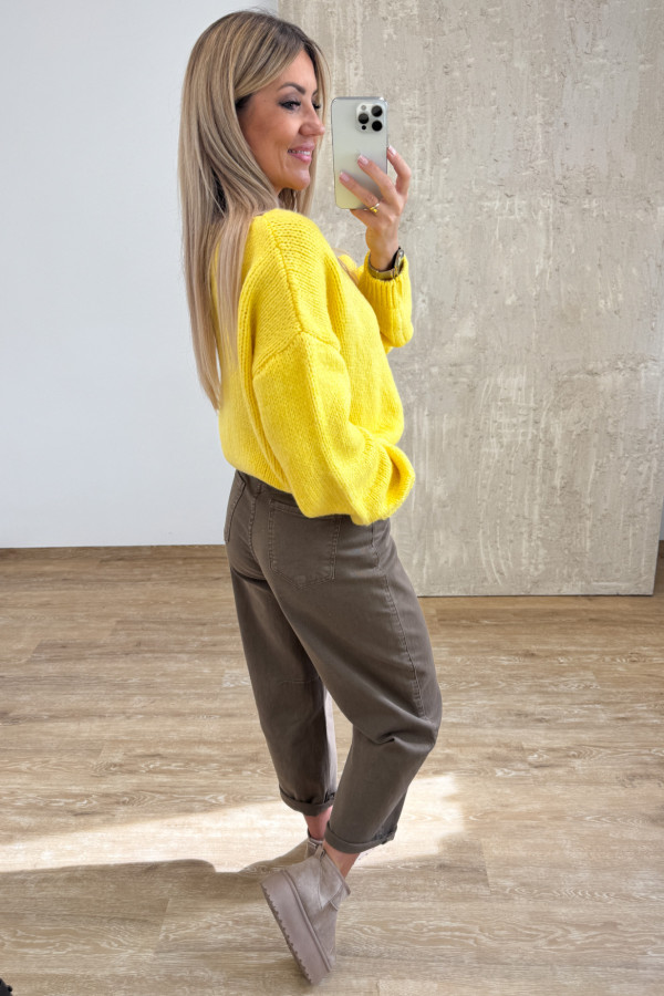 Sweter Cozy - Żółty 1