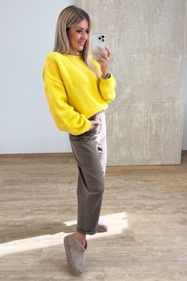 Sweter Cozy - Żółty 4