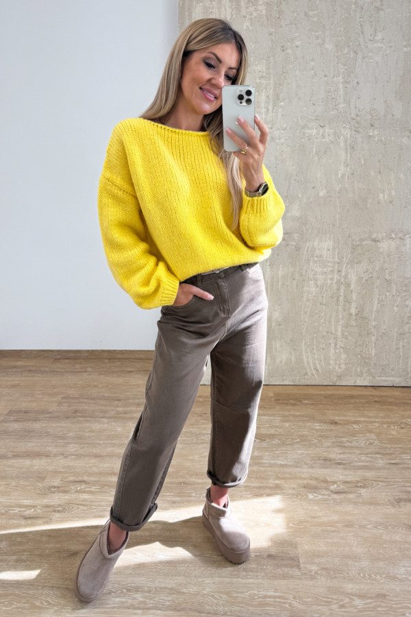 Sweter Cozy - Żółty