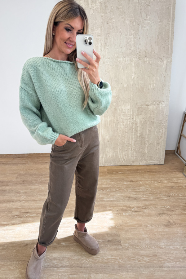 Sweter Cozy - Miętowy 1