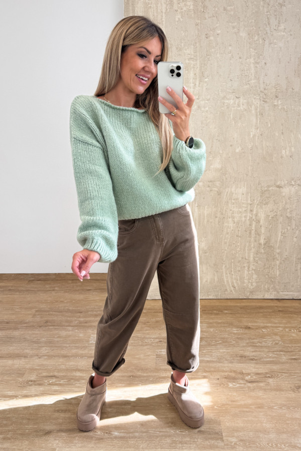 Sweter Cozy - Miętowy 3