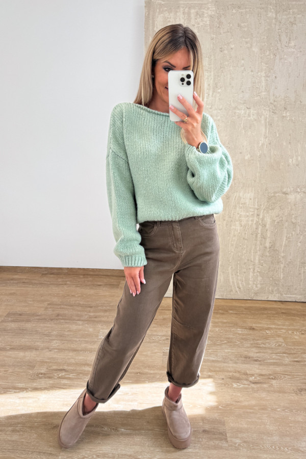 Sweter Cozy - Miętowy 4