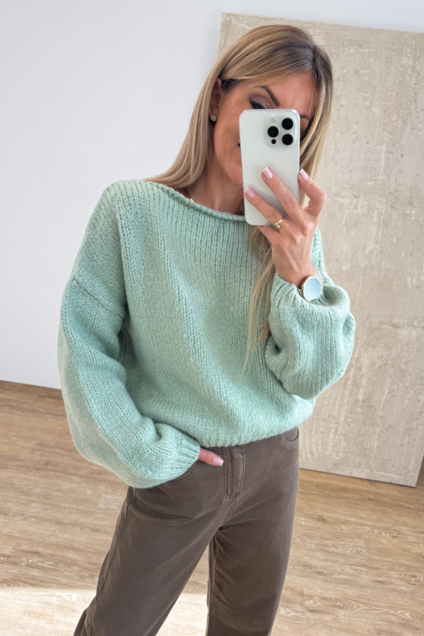 Sweter Cozy - Miętowy 5