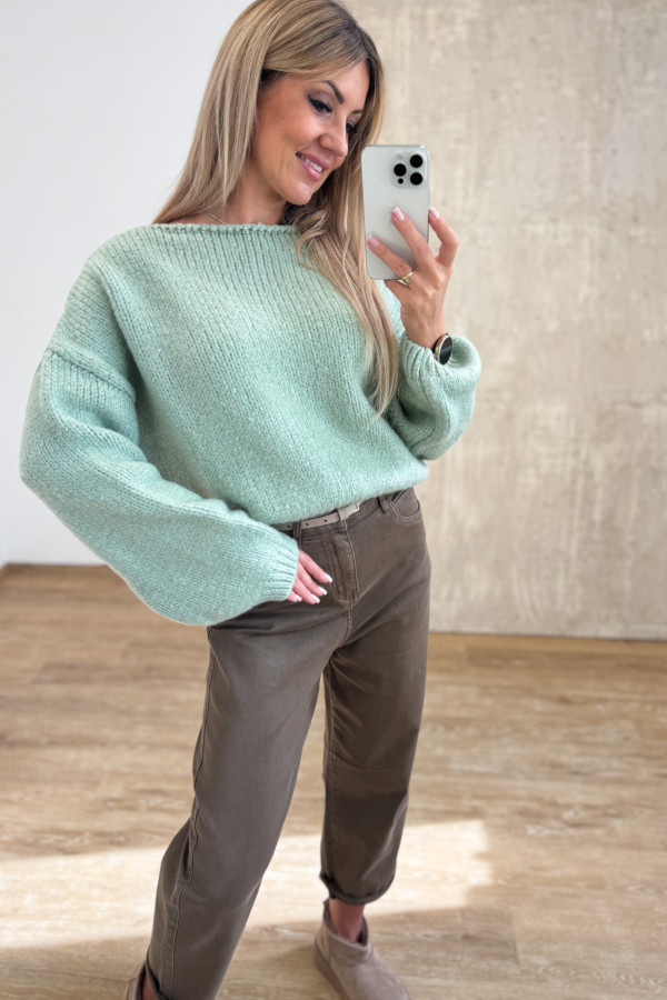 Sweter Cozy - Miętowy 6
