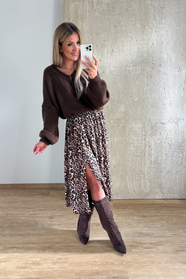 Sweter Oversize Vandetta - Czekoladowy 2