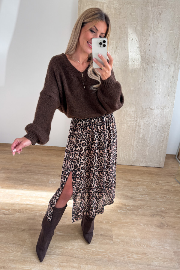 Sweter Oversize Vandetta - Czekoladowy 5