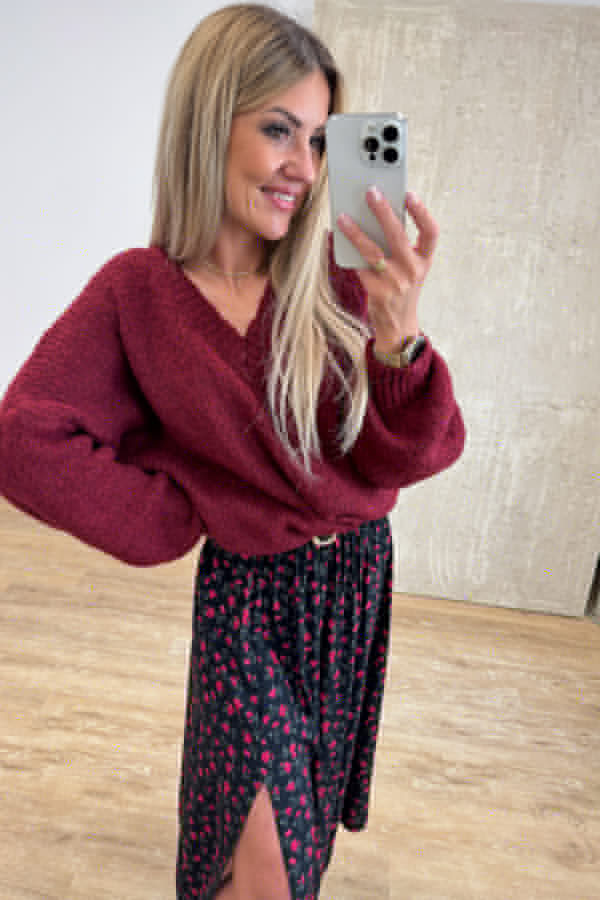 Sweter Oversize Vandetta - Burgundowy 1