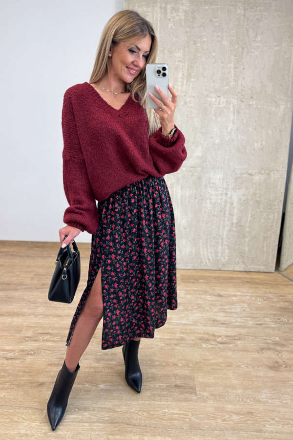 Sweter Oversize Vandetta - Burgundowy 4