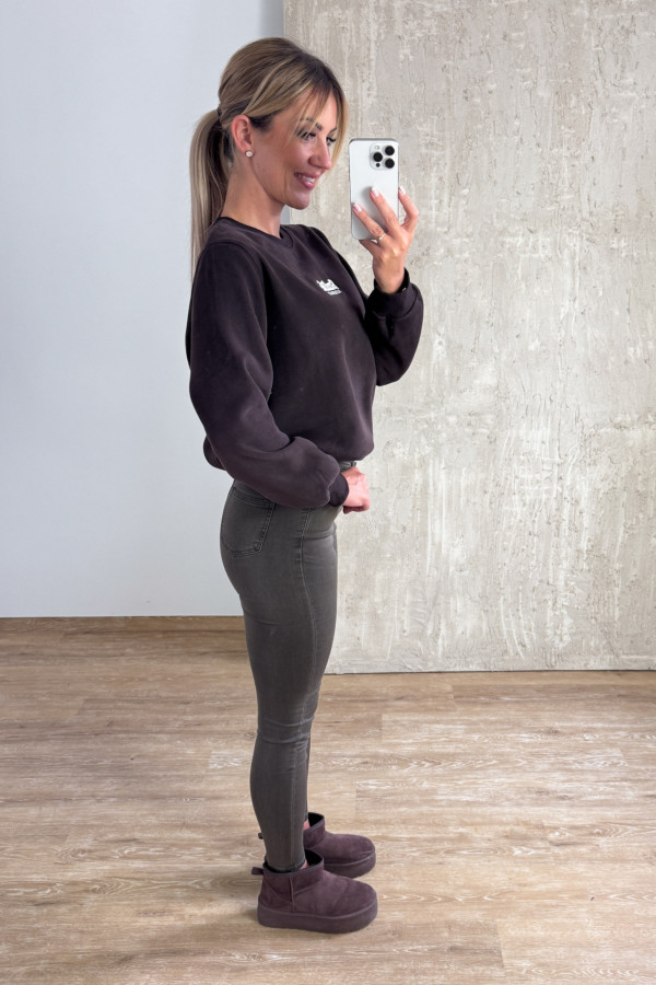 Bluza Ocieplana Smile - Czekoladowa 3