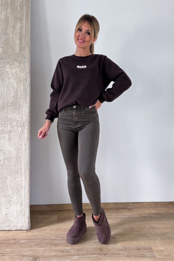 Bluza Ocieplana Smile - Czekoladowa 6