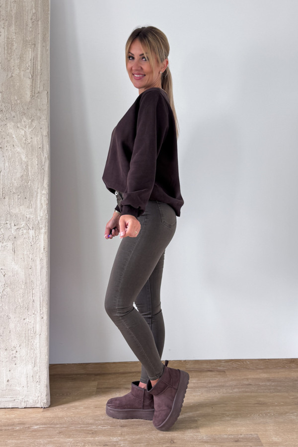 Bluza Ocieplana Smile - Czekoladowa 7