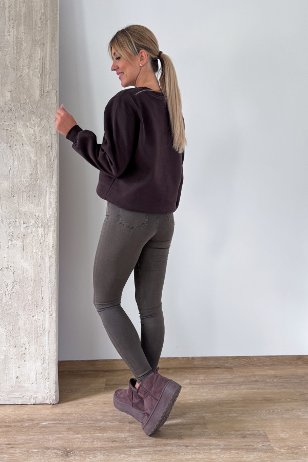 Bluza Ocieplana Smile - Czekoladowa 8