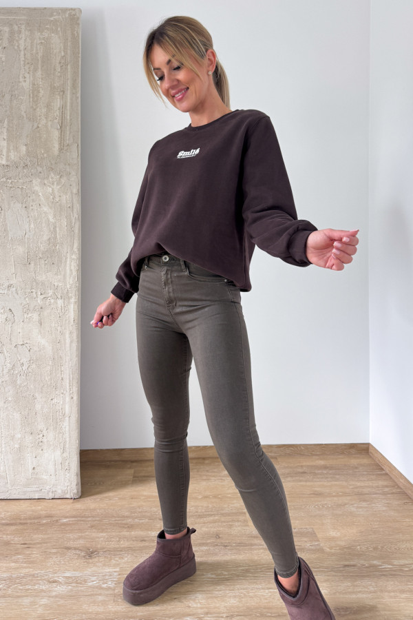 Bluza Ocieplana Smile - Czekoladowa 9