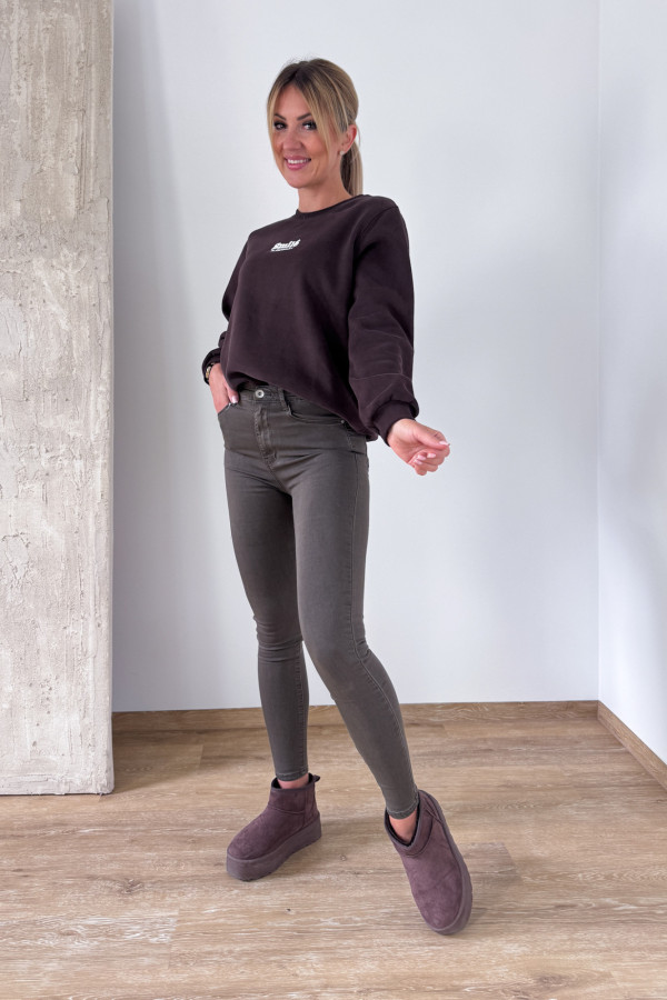 Bluza Ocieplana Smile - Czekoladowa 10