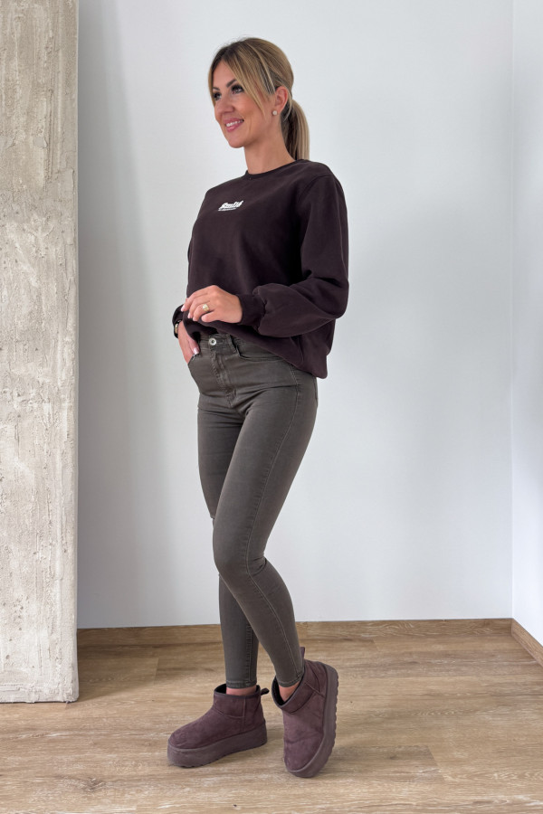 Bluza Ocieplana Smile - Czekoladowa 11