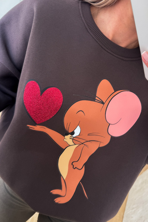 Bluza Oversizowa Jerry - Czekoladowa 5
