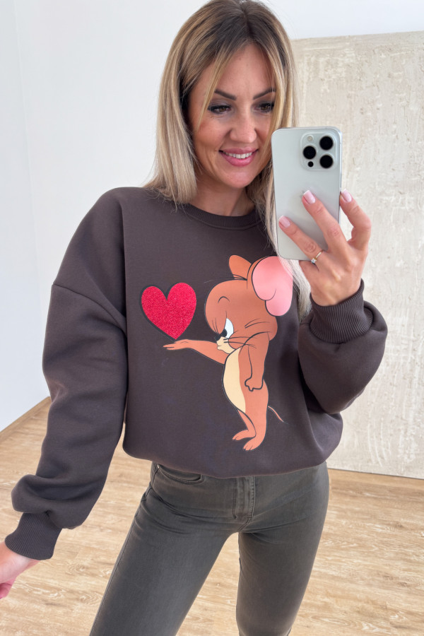 Bluza Oversizowa Jerry - Czekoladowa 8