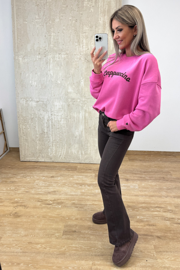 Bluza Bawełniana Cappuccino - Różowa 5