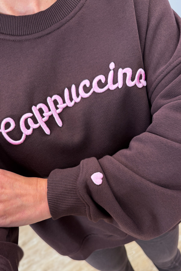 Bluza Bawełniana Cappuccino - Czekoladowa 4