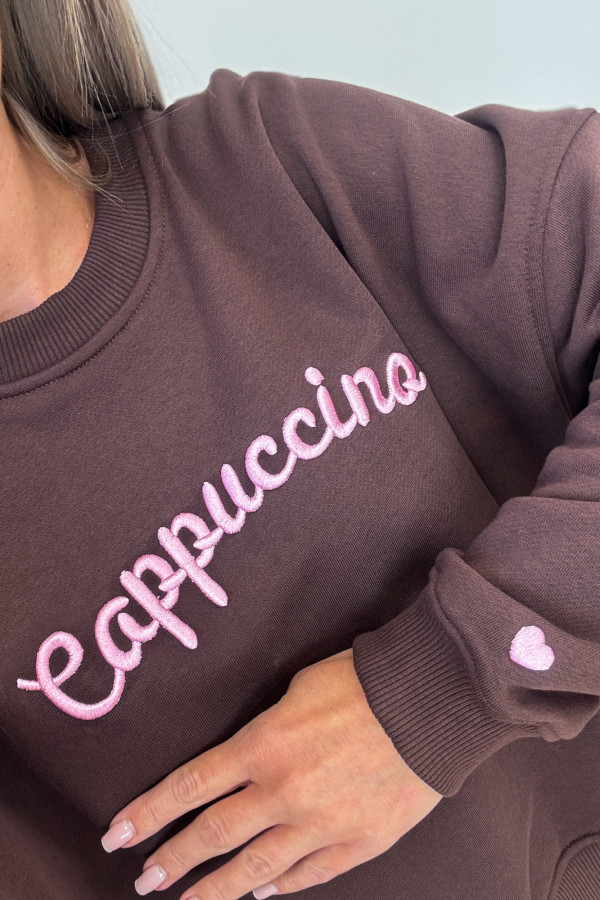 Bluza Bawełniana Cappuccino - Czekoladowa 6
