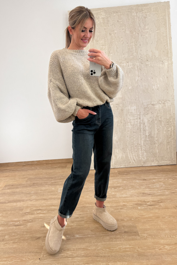 Spodnie Jeansy Mom 1058 - Vintage